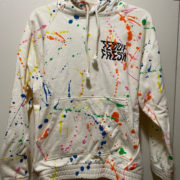 splatter paint hoodie teddy fresh
